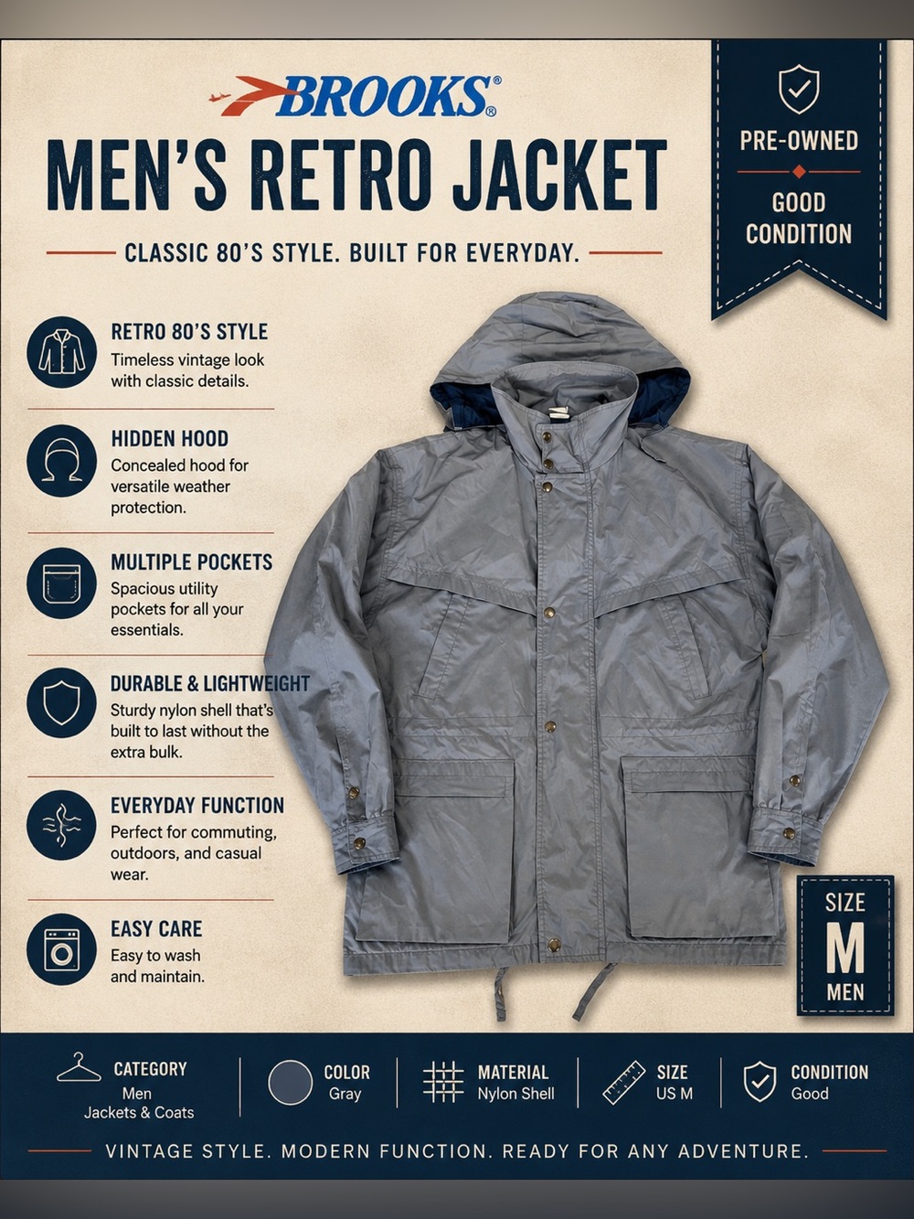 Brooks Retro Mens Jacket